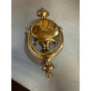 Vintage Solid Brass Door Knocker Made In Spain Colonial Federal Style 8.5” Heavy